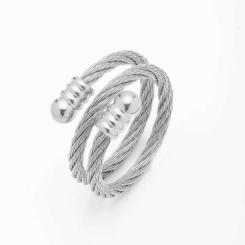 PAXA New Unique Design Vintage Adjustable Distorted Rings for Women Men Fashion Elegant Couple Wedding Party 2023 Jewelry Gifts W250911