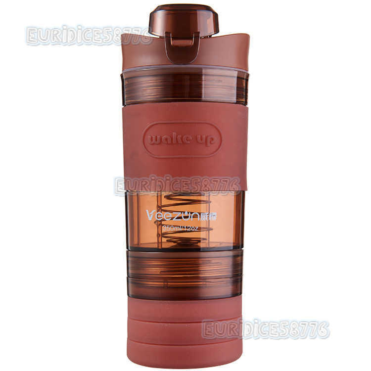 Material Shaker Cup with Foldable Gym Handle Plastic Sports Water Cup Protein Powder Shaker Cup H250911