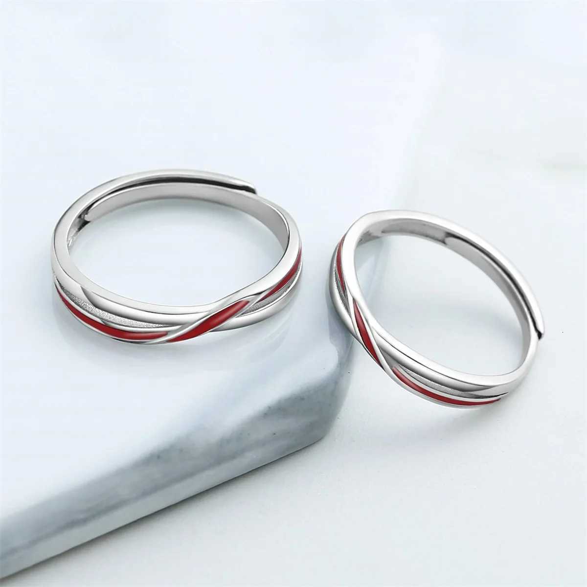 Adjustable Couple Rings with Red String Wedding Rings and Promise Rings Valentines Day Gifts for Men and Women W250911