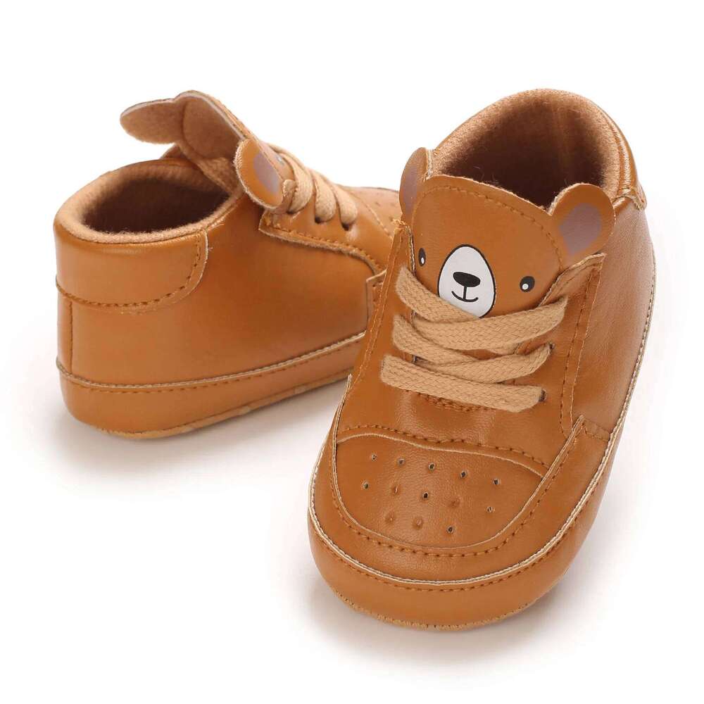 3 Colors Cartoon Spring Newborn Infant Girls and Boys Recreational Baptism Non-Slip Walking Shoe Soft-soled Sneaker