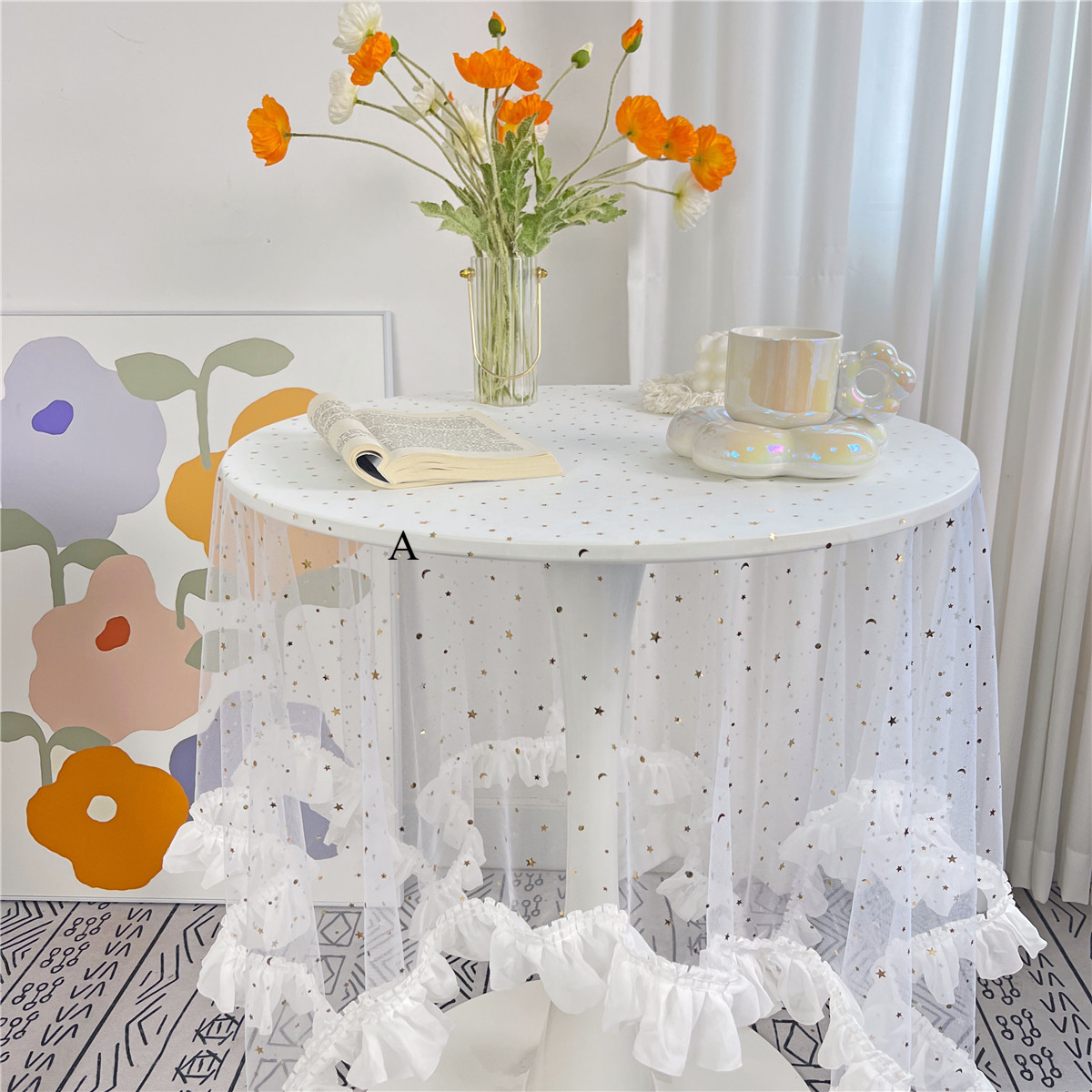 2025 Pastoral Dessert Table Mat Decorative Lace Tablecloth Accessories A01