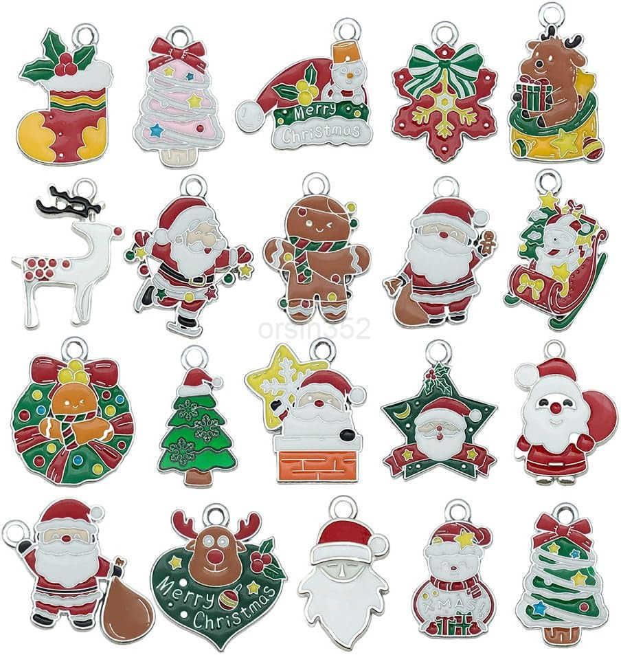 30pcs Christmas Snowflake Charm Pendant for DIY Jewelry Making Necklace Earring DIY Jewelry Accessories Charms HK416W250911
