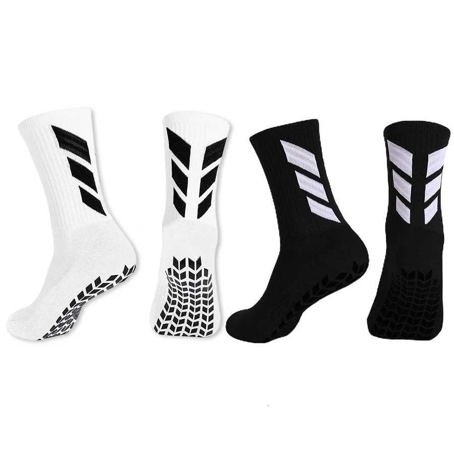 2Pair New Style Football Socks Round Silicone Suction Cup Grip Anti Slip Soccer Socks Sports Men Women Baseball Rugby Socks D250911