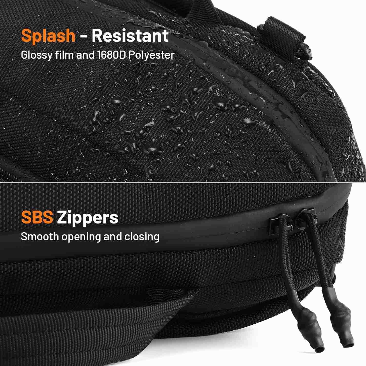 Reflective Crossbody Bag Sling Backpack for Motorcycle Men and Women Waterresistant 1680D Oxford Fabric Sling Bag LightweightW250911