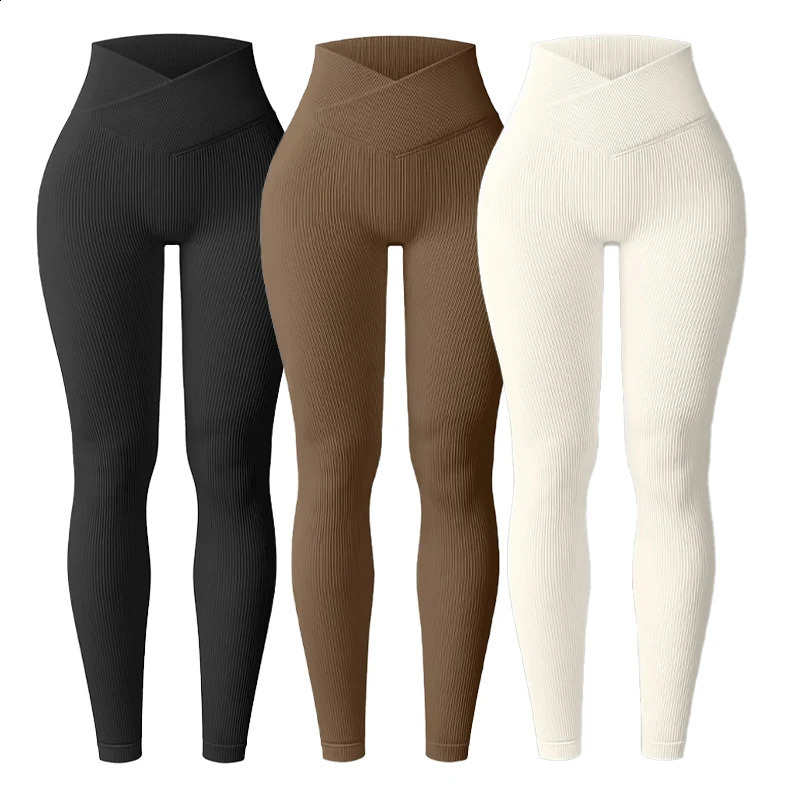 2025 Knited Leggings Women Seamless Slim Tights Gym Trainning High Waist Hip Liftting High Elastic Yoga Fitness Pants 250823