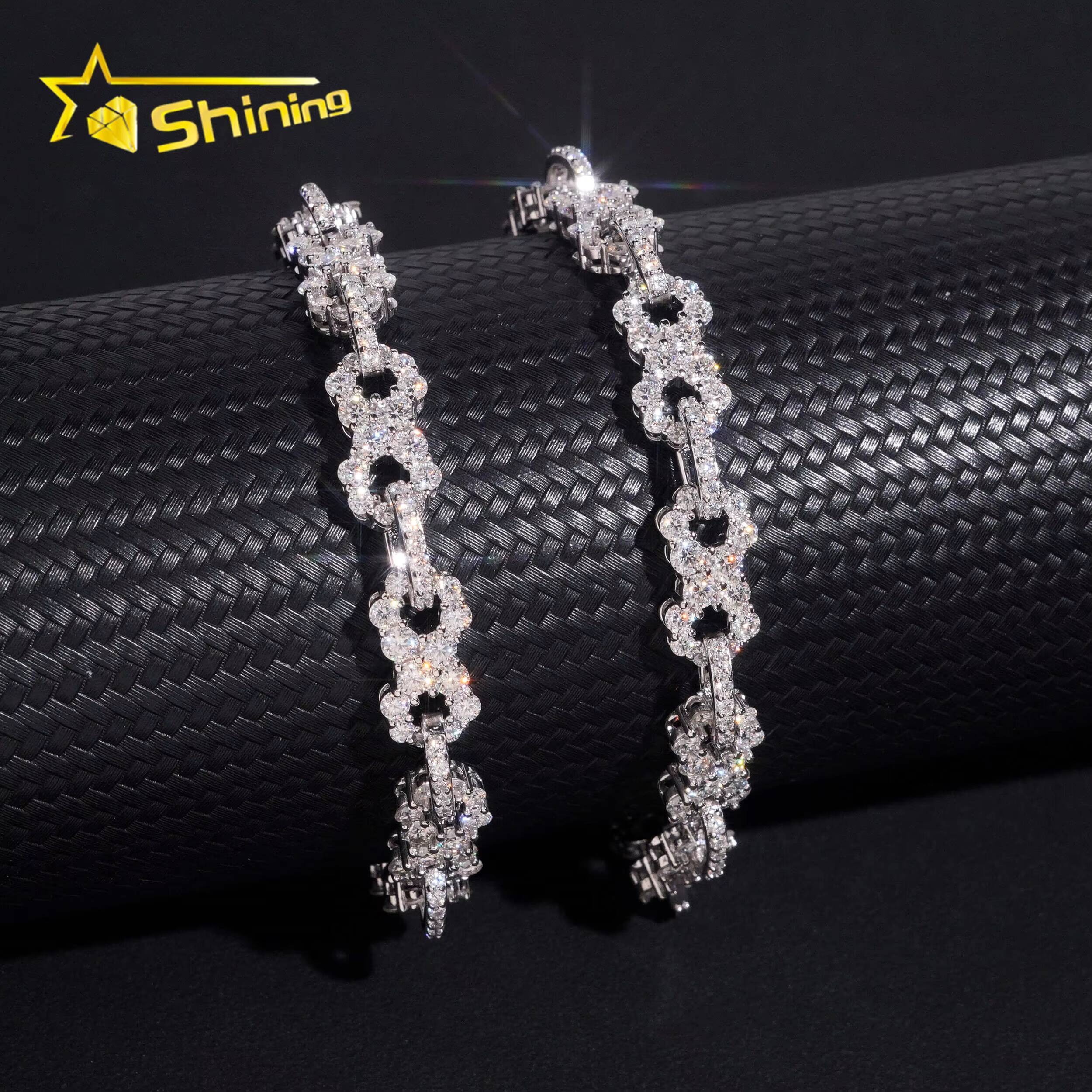 Infinity Design Moissanite Necklace Luxury Fine Jewelry Gold Plated 925 Sterling Silver Pass DiamondTest Moissanite Small Chains