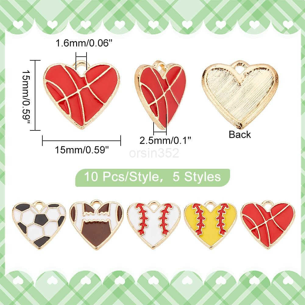 PandaHall Heart Pendart CharmsW250911