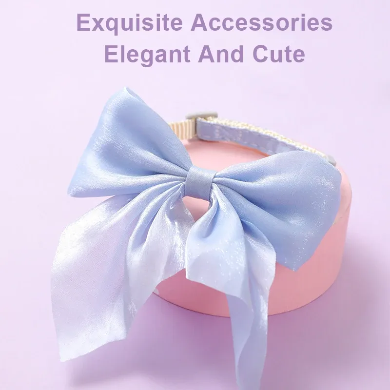Cat Adjustable Collar Pet Bow Tie Collars for Small Cats Dogs Fashion Fancy Kitten Necktie Buckle Necklace Pet Accessoreis