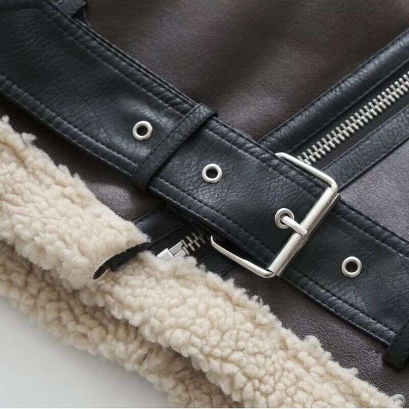 Women's Women's Clothing Autumn And Winter New Model Stand Collar Diagonal Zipper Mid-Length Fur One-Piece Warm Jacket