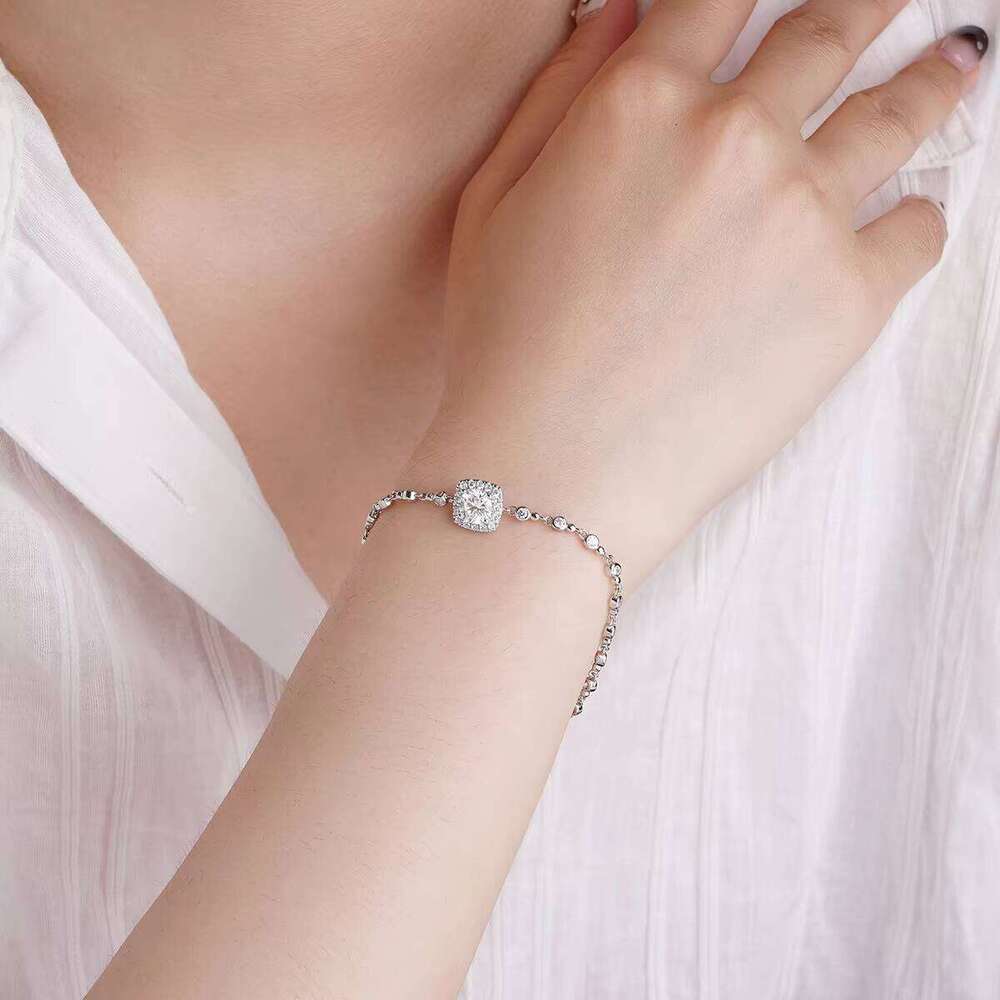 Free Design S Bracelet Moissanite New Hand Jewelry Sier Plated Platinum