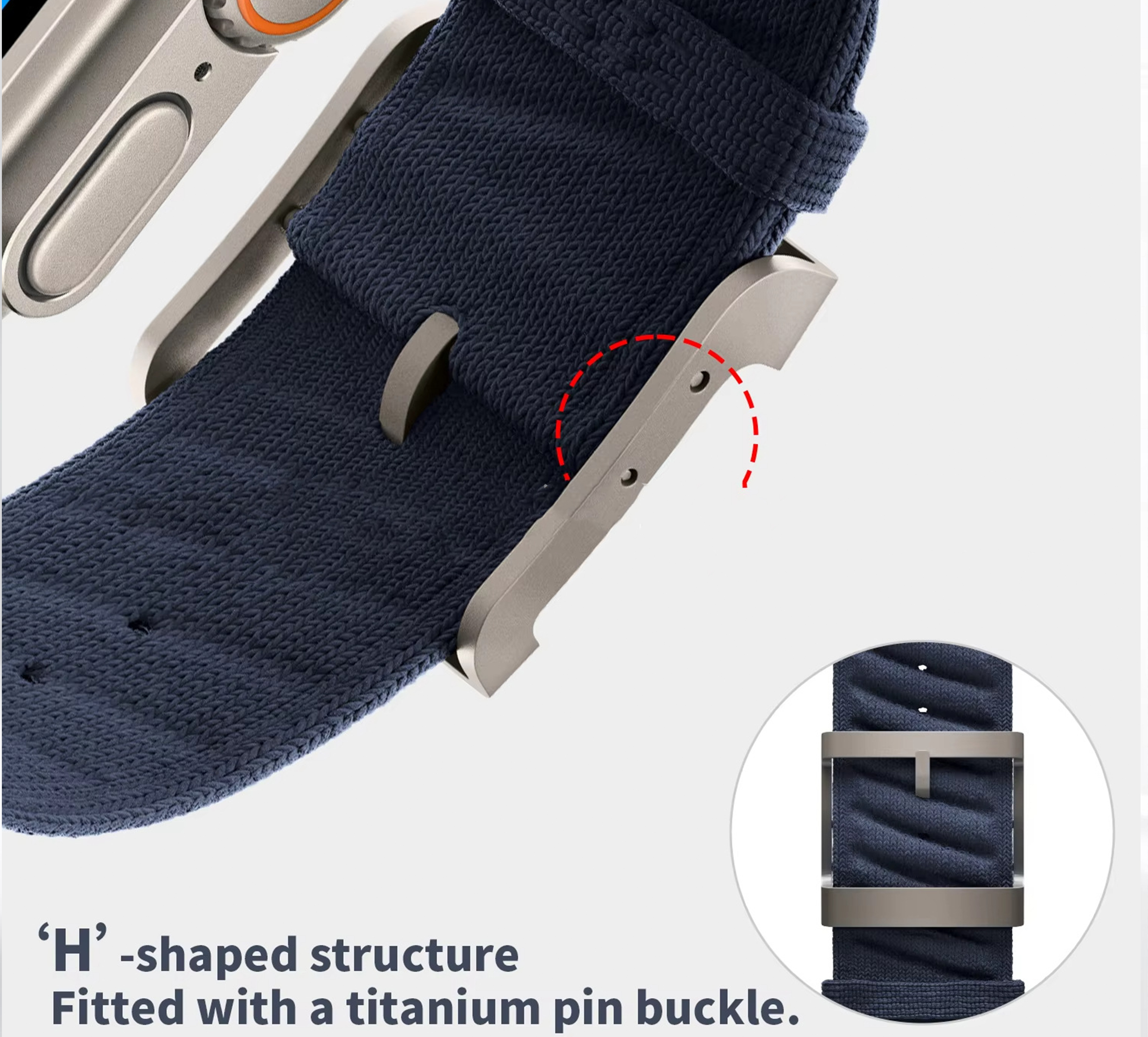 2025 Luxury Knitted Ultra3 Knitted Strap Needle Buckle Nylon Sport Strap Autumn/Winter New Midnight Blue/Water Demon Blue/Vitality Orange/Classic Colo
