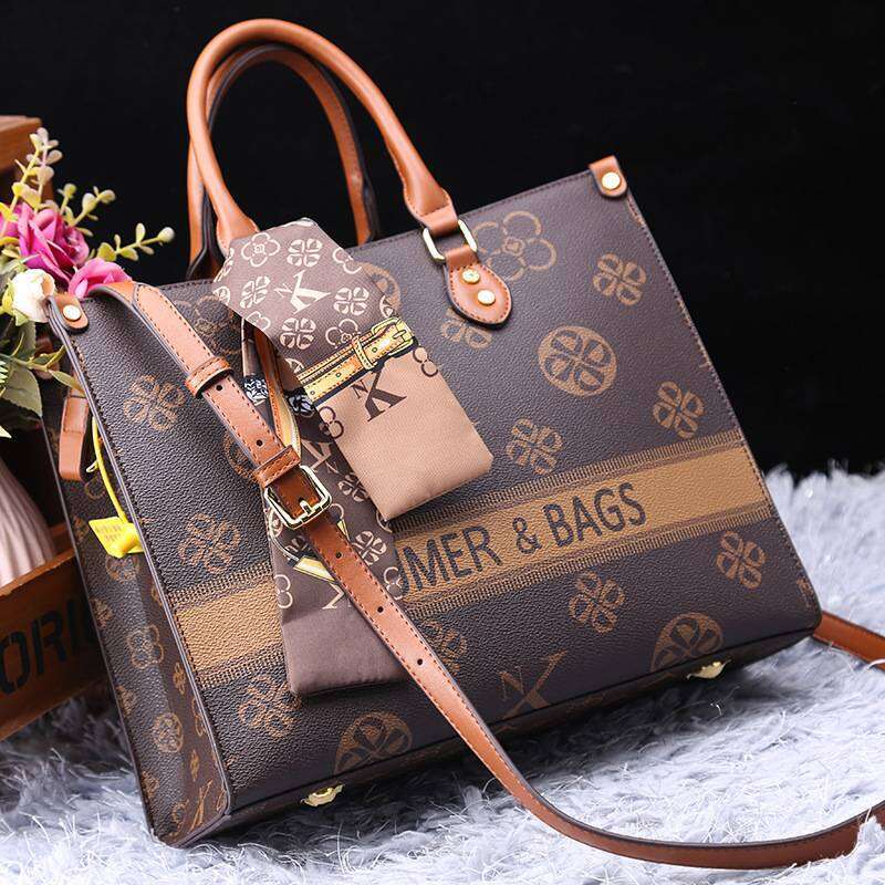 Designer Fashion Trend New Internet Celebrity Leather Women Tote File Large Capacity Senior Large Bag