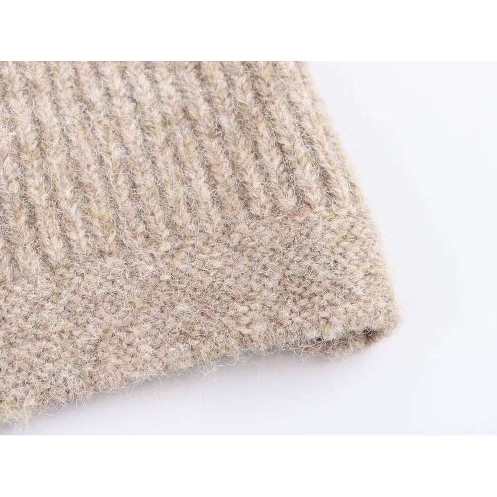 DHEssentials 2025 Autumn New French Style Soft Comfortable Round Neck Casual Long Sleeve Knitted Jacket