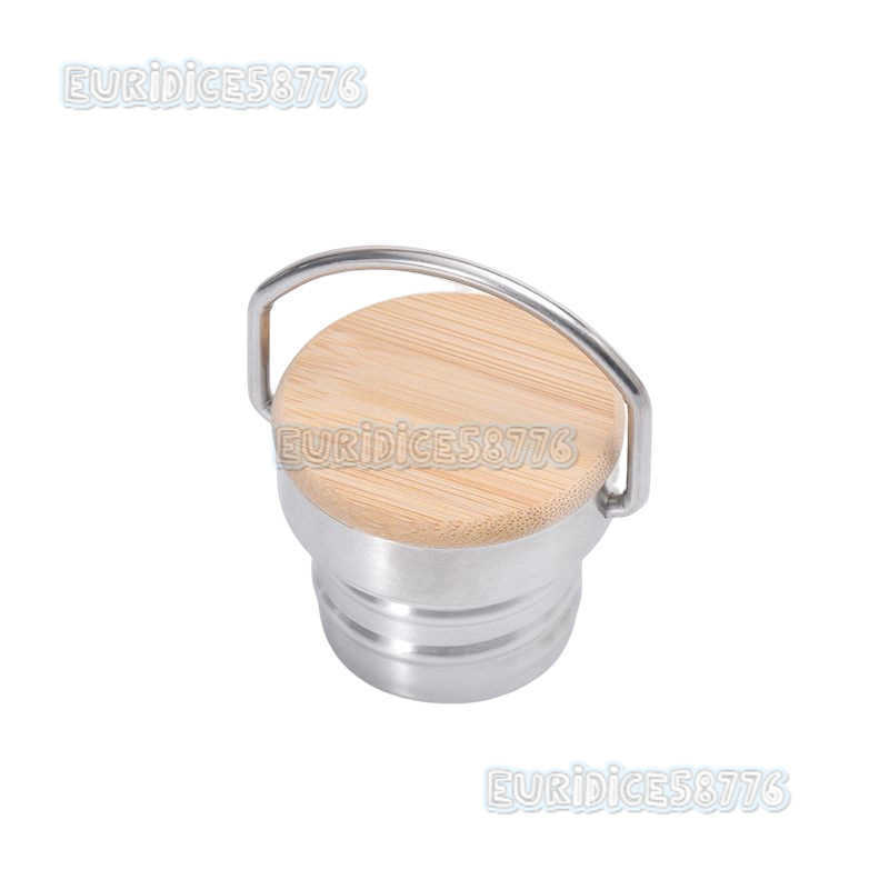 304 Stainless Steel Insulated Cup Bamboo Pattern Wooden Lid Direct Drinking Hiking Flask Creative Cork Cloth Cover Sports Water Bottle H250911