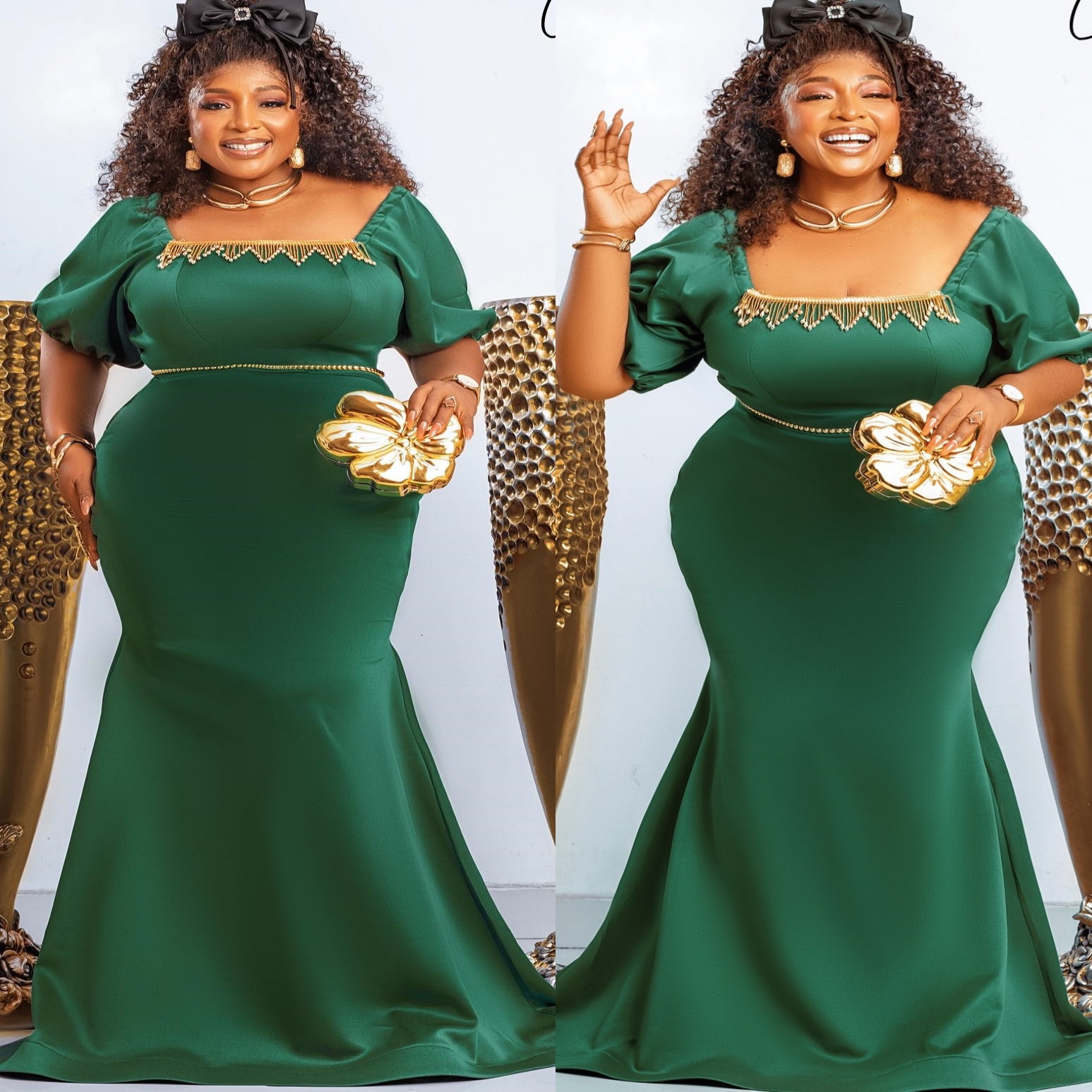 2025 Plus Size Dark Green Mermaid Mother Of Bride Dresses Tassels Satin Short Sleeves Evening Party Mama's Dress Vintage Birthday Wedding Guest G