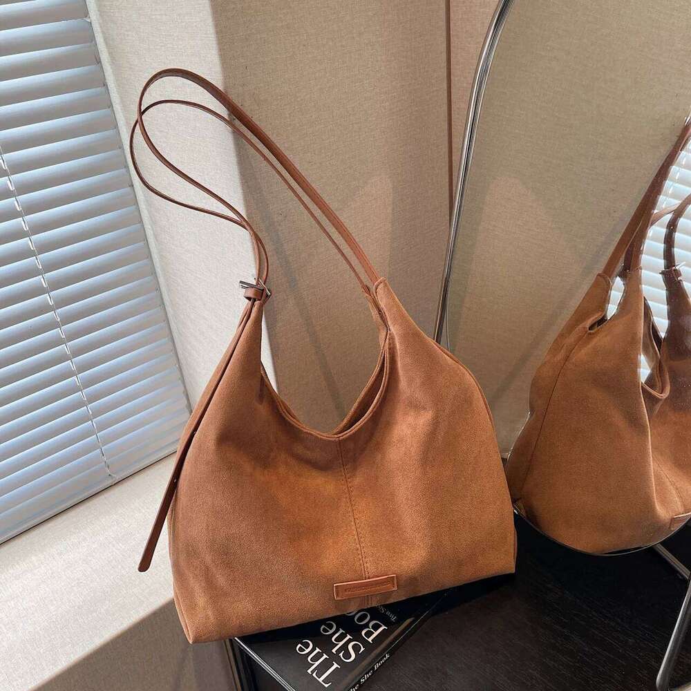 Vintage Handbag Purse For Women Suede Shoulder Causal Crossbody Bags Female Designer Clutch Ladies Crescent Hobo Bag