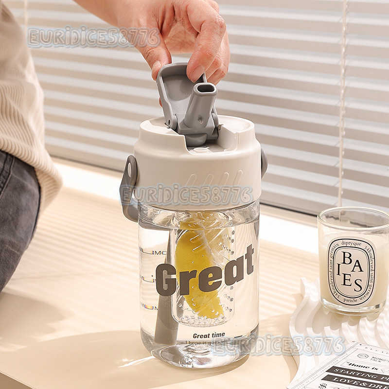 Celebrity Summer Water Cup for Women Student Straw Cup Portable Flower Tea Cup Office Tea and Coffee Cup H250911