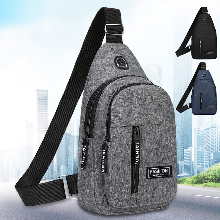 New Men S Oxford Cloth Chest Bag Multi Functional Sports Outdoor Free Shipping Casual Designer Bag Single Luxury Bag Shoulder Bag Small Crossbody Bag