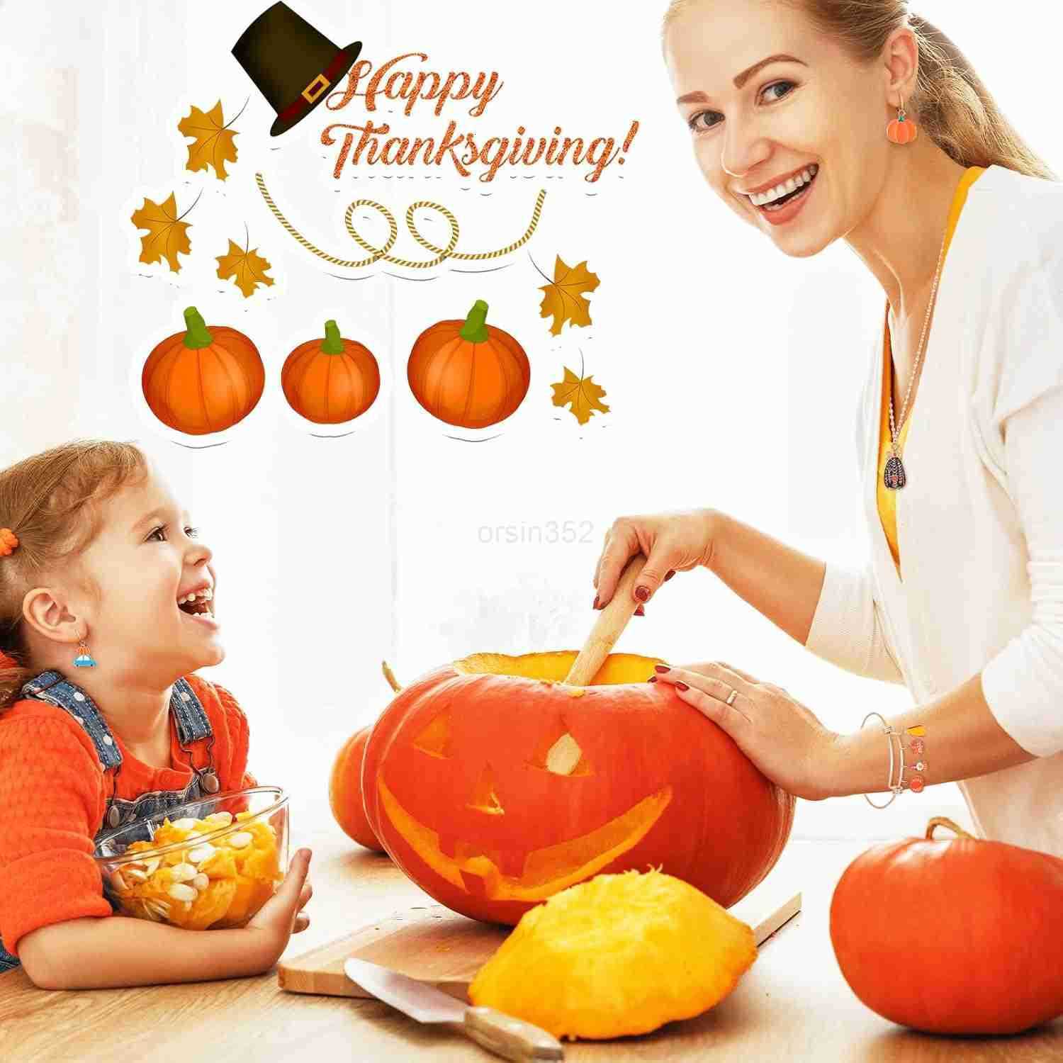 150300 Pcs Fall Charms for Jewelry Making Pumpkin Autumn Thanksgiving Charms for Crafting DIY Necklaces Earrings Making and DecorationW250911