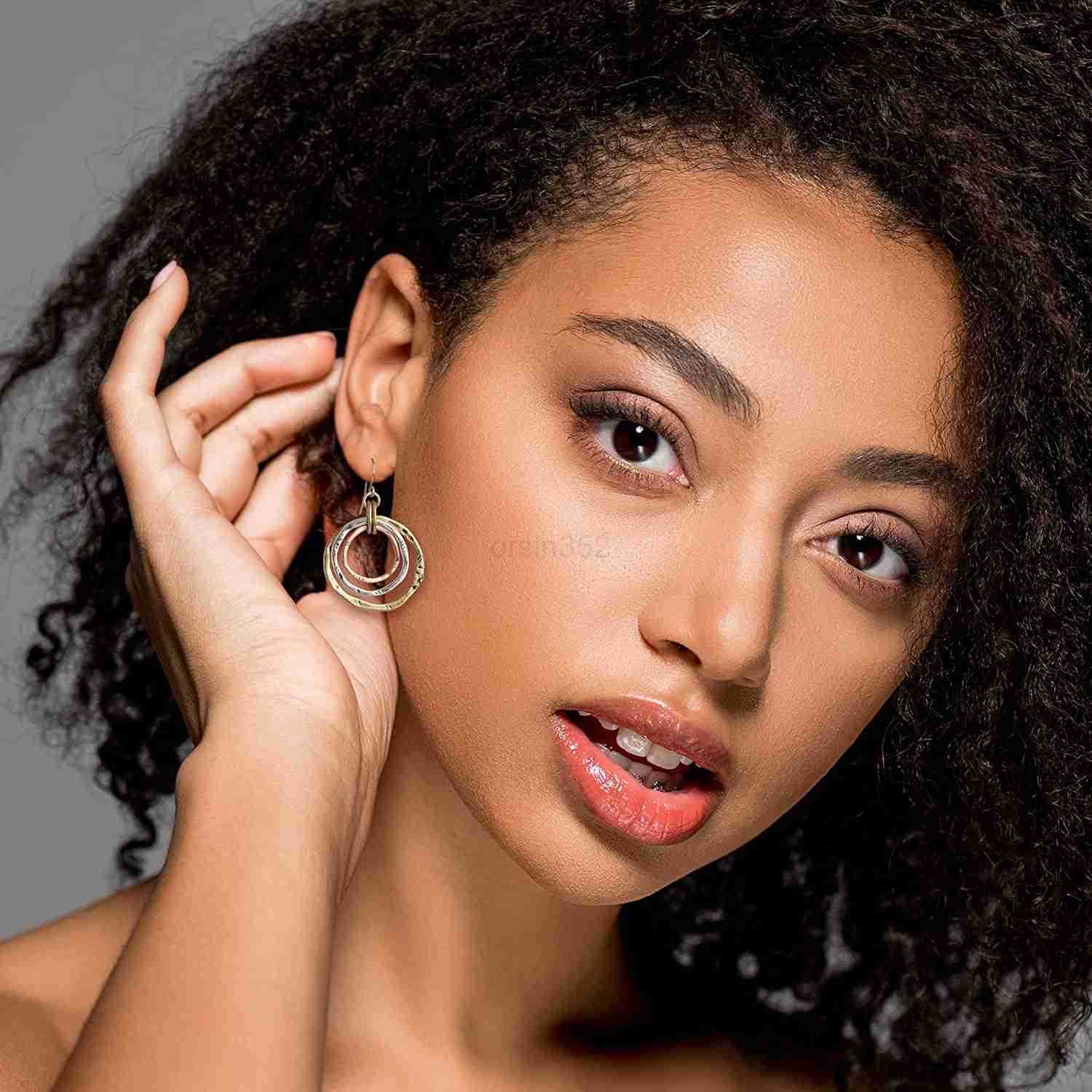 3 Circle Boho Earrings Handmade Lightweight 2Inch Bohemian Dangle Earrings for Women TrenDY Vintage Unique Jewelry Ideal for Weddings GiftingW250911