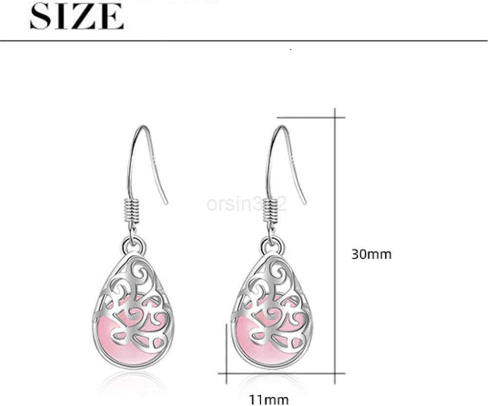 Filigree Fashion Nickle Free Women Earrings Dangle Plated Silver Teardrop Earrings for Women Charm GiftsW250911