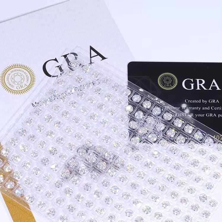 Top Quality White Color VVS Clarity Round Cut Moissanite Diamond Shine Moissanite With GRA Certificate