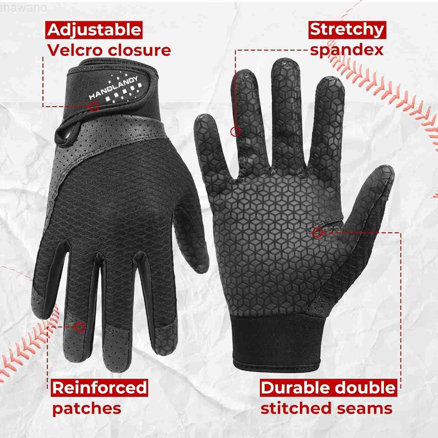 Baseball Batting Gloves for Adult Youth Grip Breathable Softball Batting Gloves Fit Men Kids Boys GirlsW250911