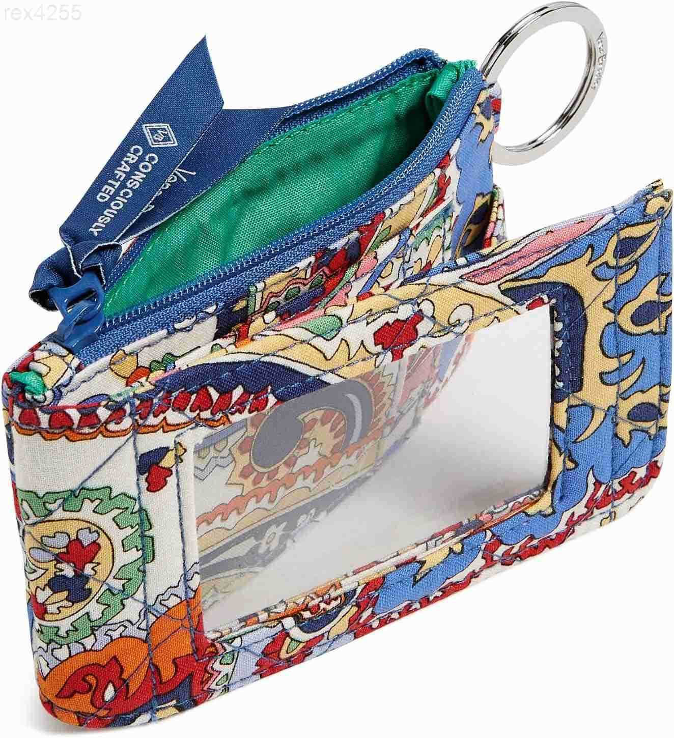 Cotton Deluxe Zip Id Case Wallet with RFID Protection Magnifique LeafW250911