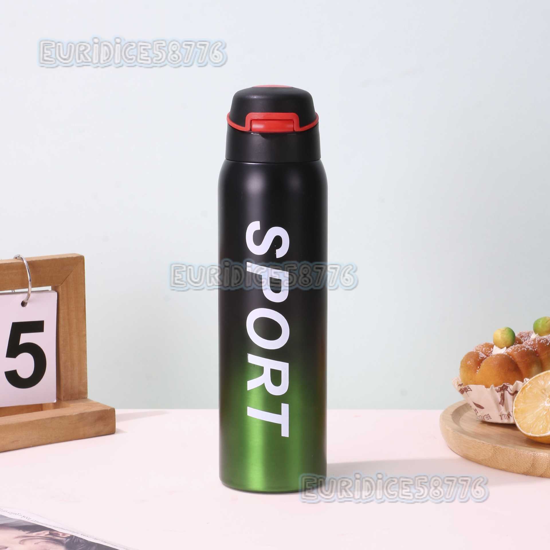 Sports Duckbill Bottle Straw Stainless Steel Insulated Cup Portable Flip Lid Cup Business Cup Insulation H250911