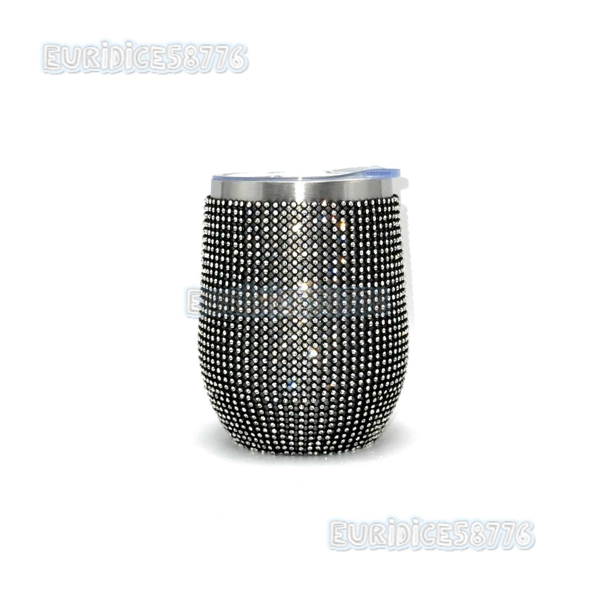 Cup Stainless Steel Creative Insulated Cup 304 Large Capacity Mesh Diamond Eggshell Cup H250911