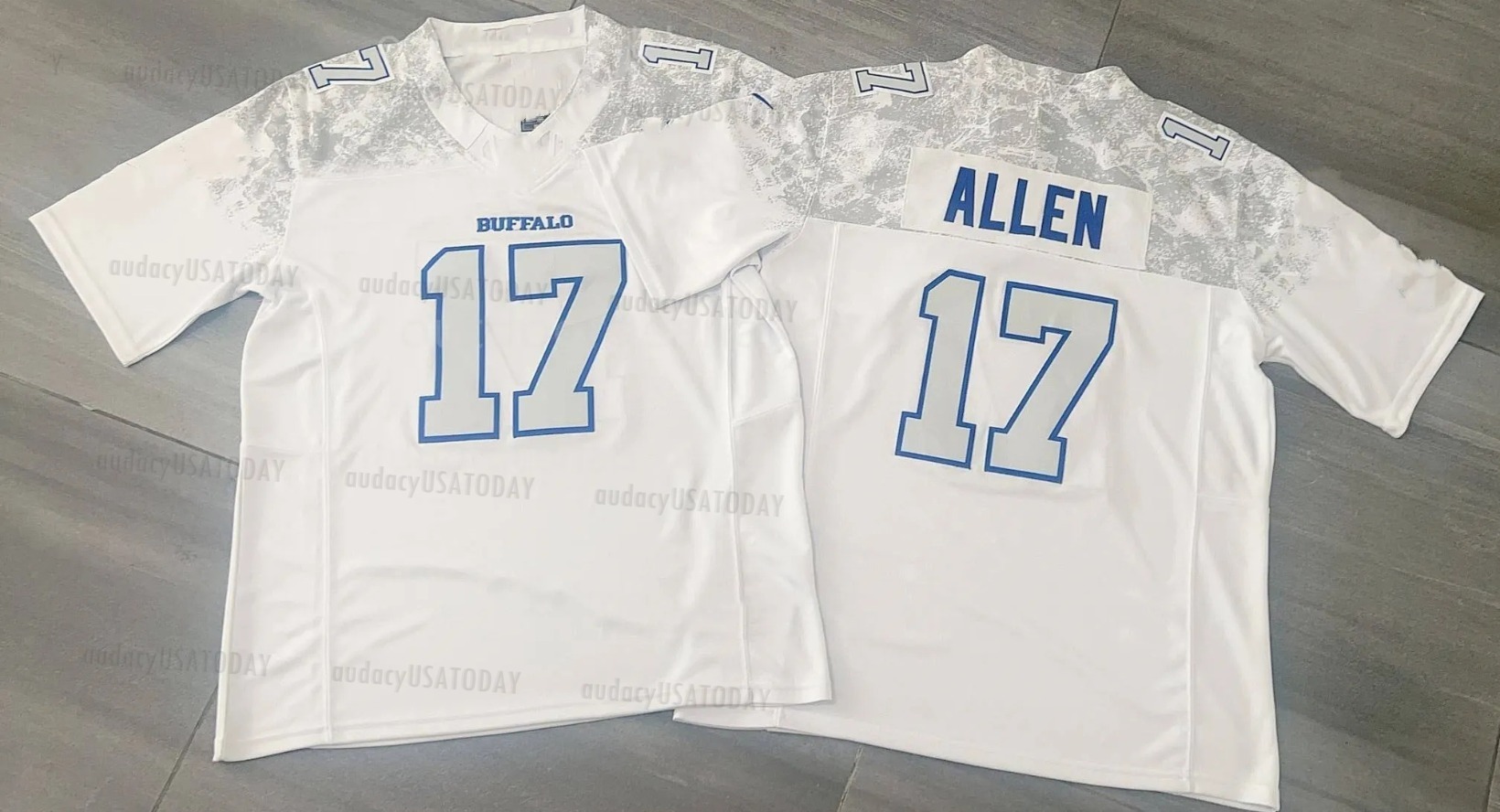 Custom 2025 Rivalries Football Jersey Josh Allen Keon Coleman Joey Bosa Gabriel Davis Von Miller Dawson Knox