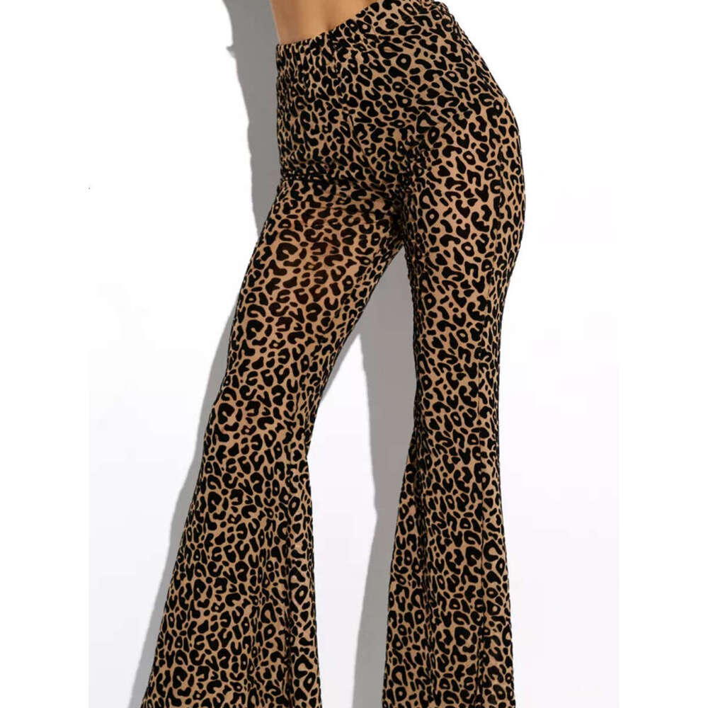 Women's Fashion Sexy Mesh Velvet High Waist Leg-Lengthening Fld Casual Pants
