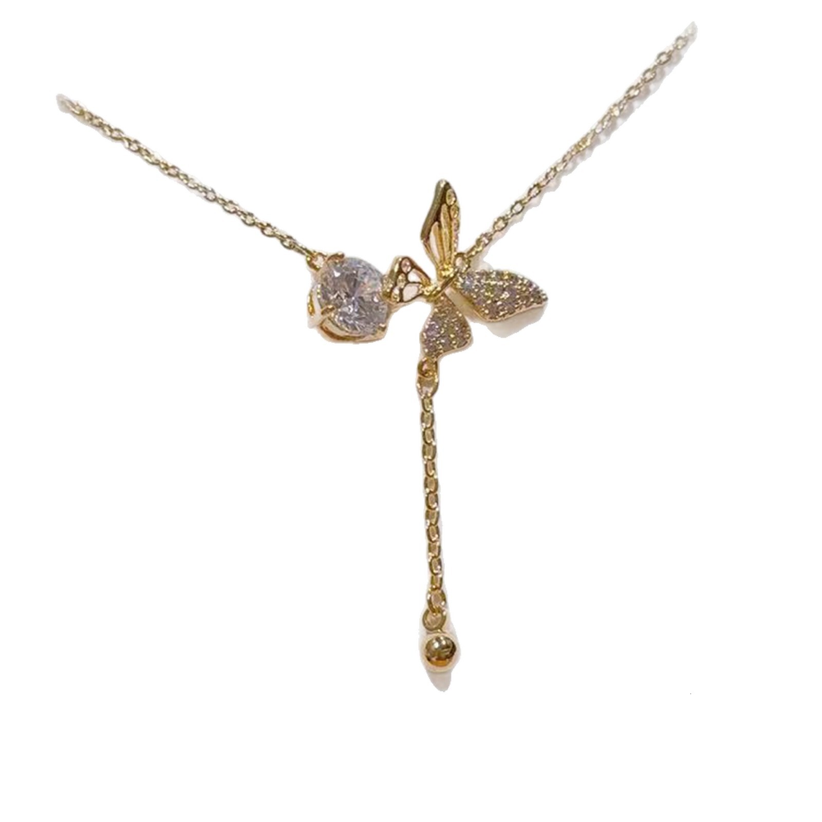 Butterfly New Sweet Girl Collarbone Chain Light High-end Niche Exquisite Same Style Necklace