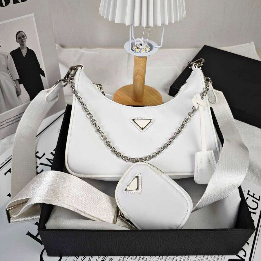 high-quality Luxury bag purse Designer Crossbody with Box Shoulder Bag Nylon Metal Chain Fashion Simple 2005 Wallet Ladies Satchel Solid Color Top Craftsmanship