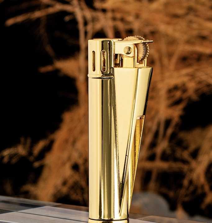 Clipper cigarette Windproof Straight Jet Blue Flame Outlet With Dust Cap Butane Torch Lighter Men GadgetT250224 H260131