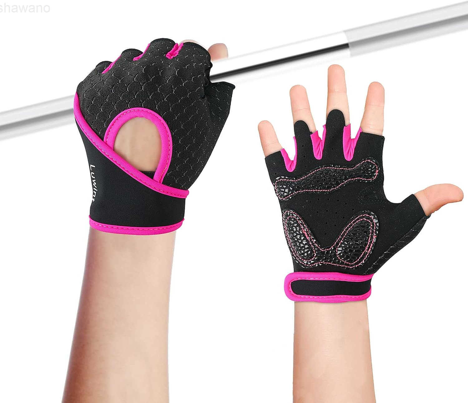 Kids Workout Gloves Ventilated Grip Exercise Gloves for Boys and Girls Weightlifting Hanging Gym Children 312 YearsW250911