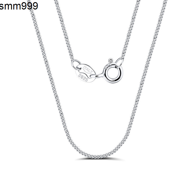 1mm Curb Bead Chain 925 Sterling Silver Thin Cuban Link Necklace for Women Men Custom Fine Jewelry Wholesale Meter kg