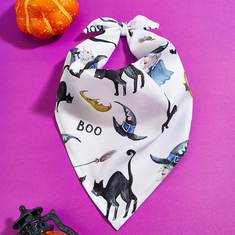Adorable Halloween Ghost Costume with Bib Comfy Pet Outfit for Dogs
