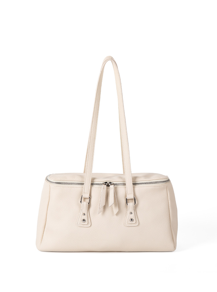 Korean-style high-end large-capacity lychee pattern underarm bag new trendy niche luxury simple soft leather handbag and shoulder bag