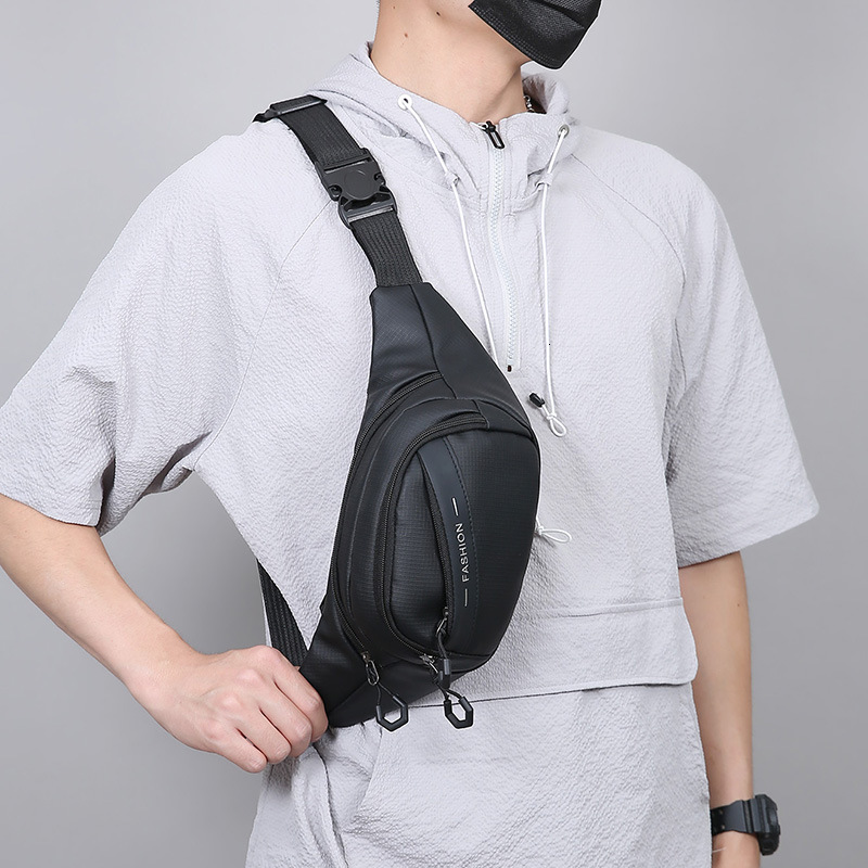 Men S Chest Bag New Outdoor Designer Bag Sports Cycling Crossbody Bag Free Shipping Multi Layer Business Cashier Waist Luxury Bag Bag Business Shoulde