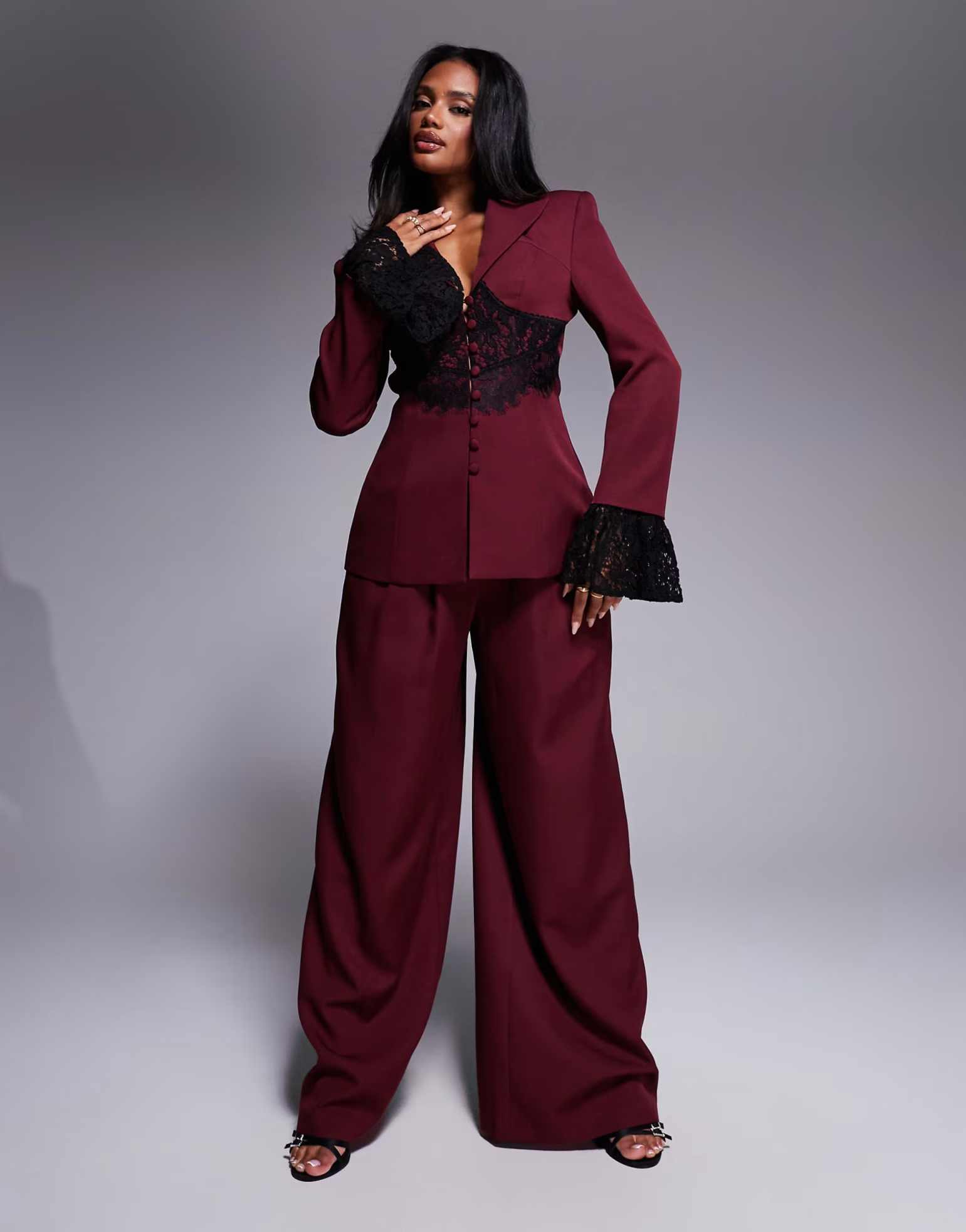 Plus Size Women Pants Sets For Wedding Lace Mother of the Bride Suits Evening Party Blazer Guest Wear Customized 2 Pieces