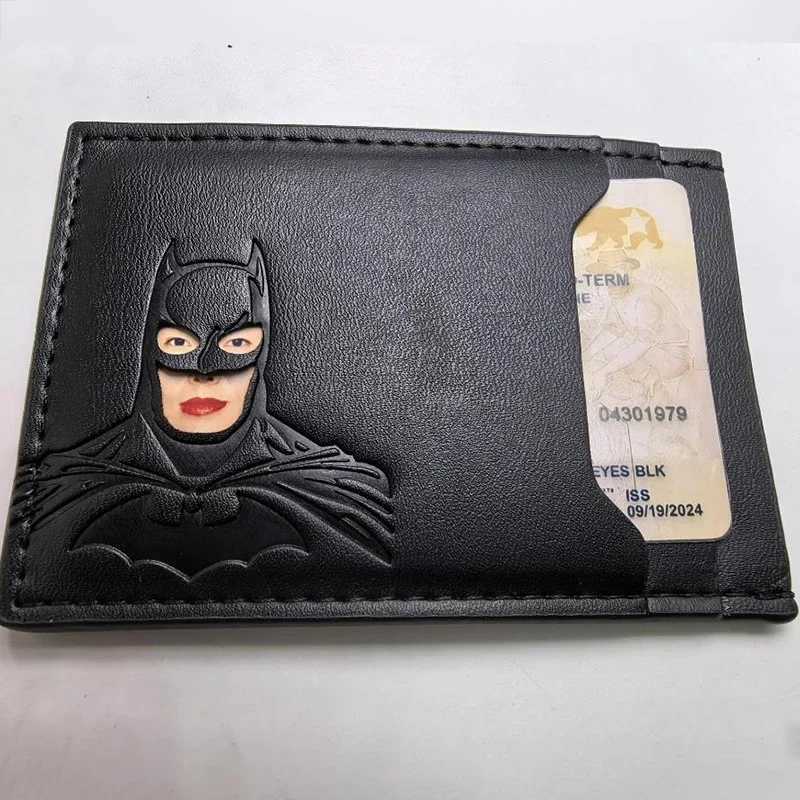 2025 New Leather Bat Wallet Personalized Superhero Mask Card Holder Bat ID Heroic Wallet Gift W250911