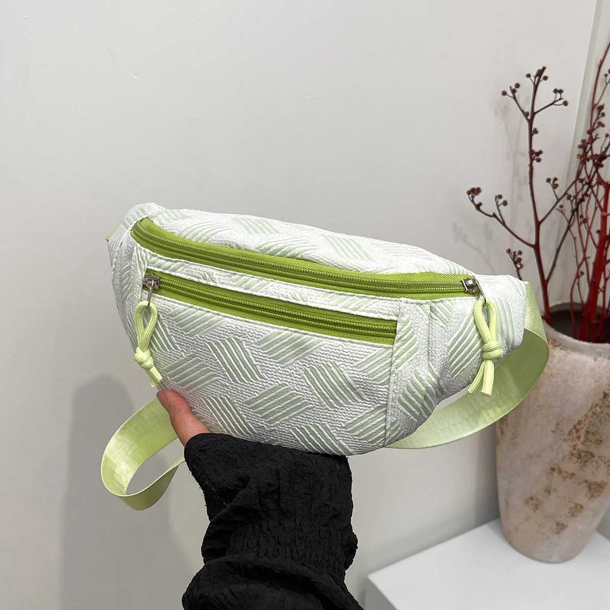 Womens waist bag simple niche cute s chest bag casual and versatile waist bag design sense of design for female student Z250911