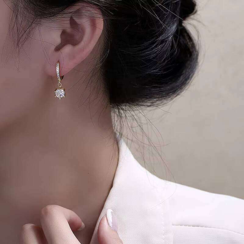 Fashionable Sterling Sier Moissanite Pendant Earrings for Women Anniversary Wedding Engagement Jewelry Gift