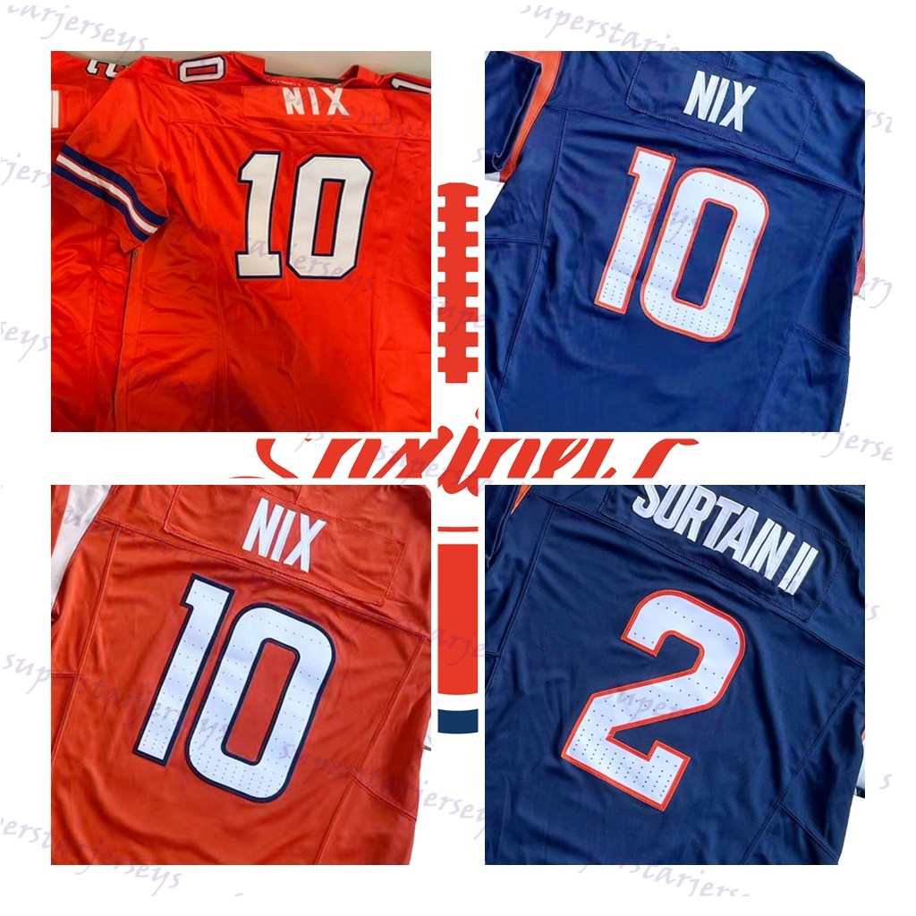 10 Bo Nix 2 Patrick Surtain ll 7 John Elway 14 Courtland Sutton Personalized Customized Football Jerseys Custom Any Number Name For Men Women Youth Te