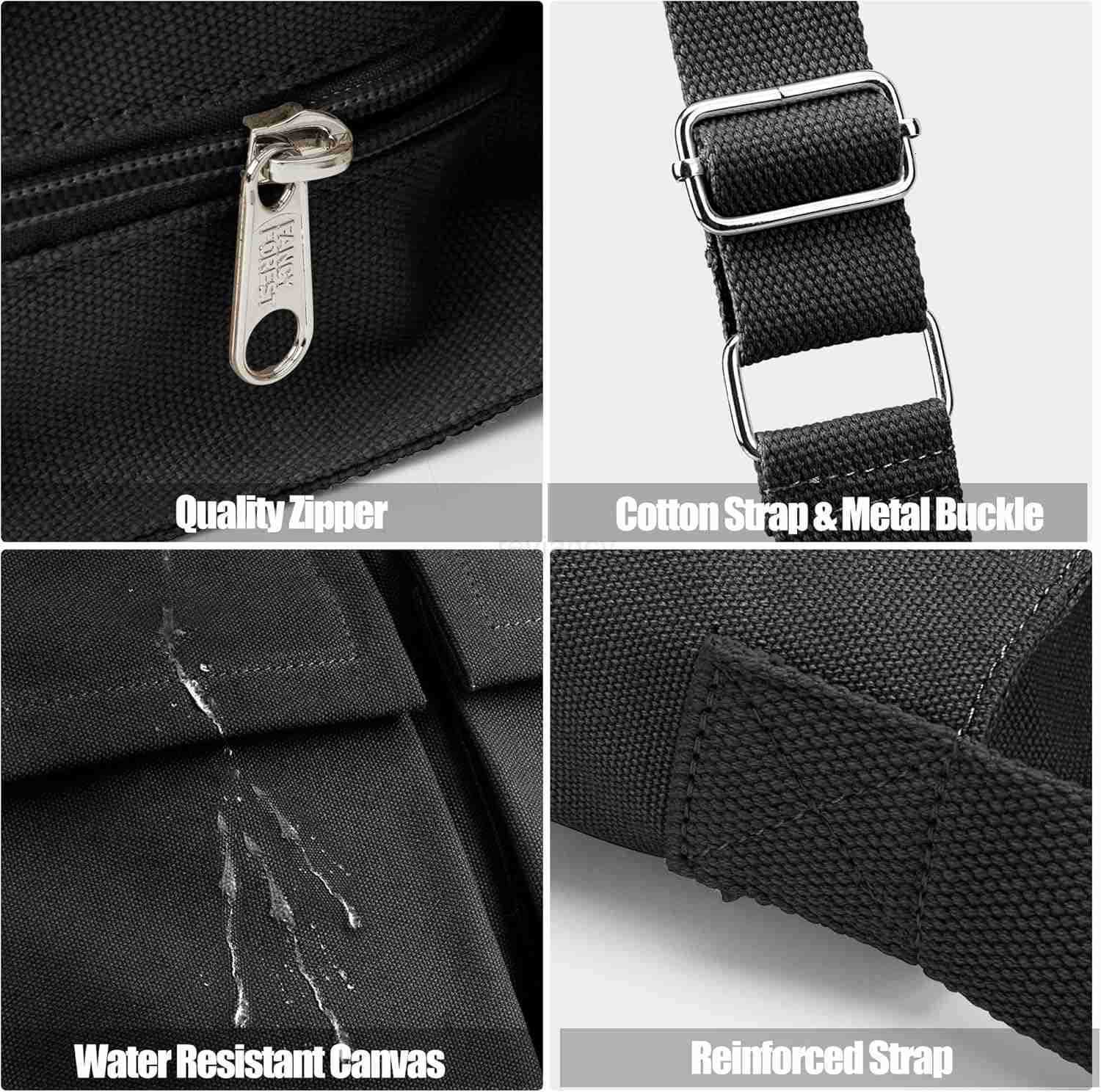 Canvas Tote Bag Messenger Bag Large Crossbody Bag for Women or Men Casual Canvas Shoulder Bag for College Work DailyW250911