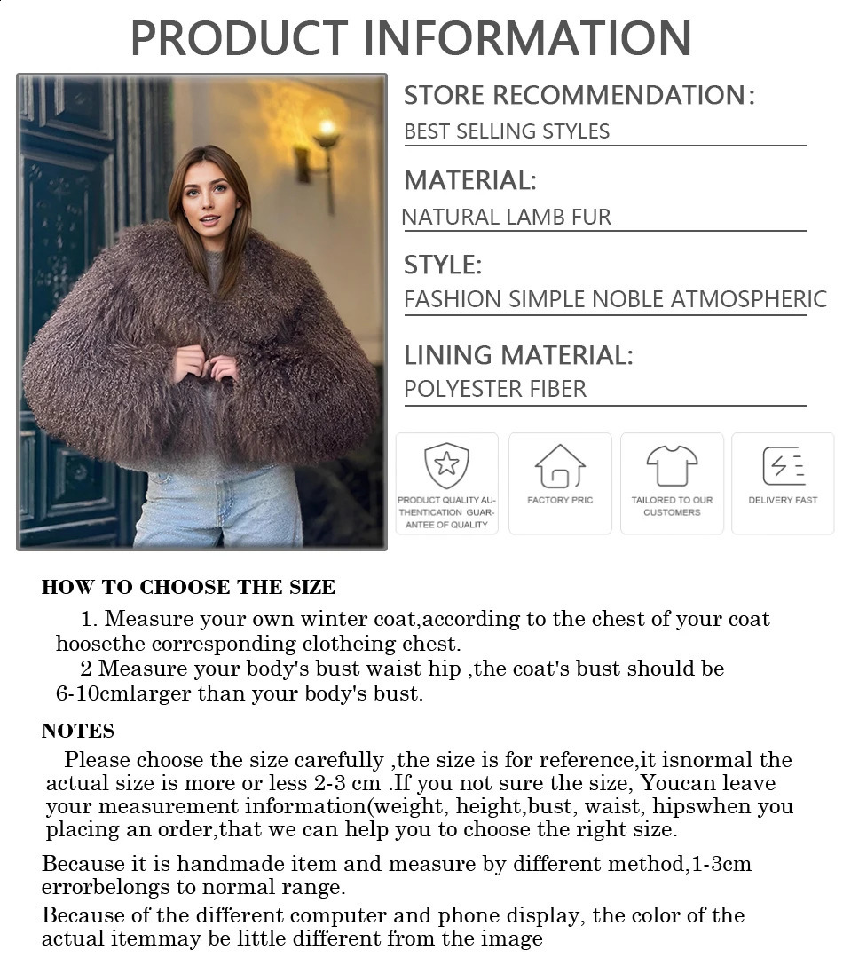 Mongolian Sheep Jackets Tibetan Lamb Fur Coat With Collar Genuine Fur Outwear Selling Womens Winter Jacket 250910 - view 7
