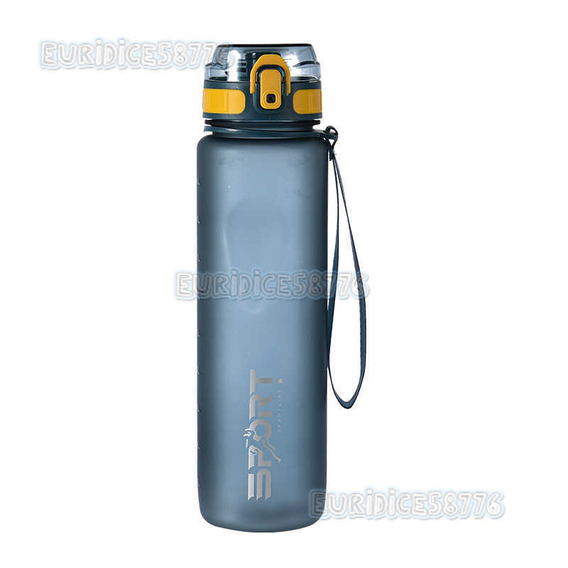 New Sandblasting 1l Plastic Cup for Mens Outdoor Highcapacity Sports and Fitness Water Bottle Student Bouncing Water Cup Female Space Cup H250911