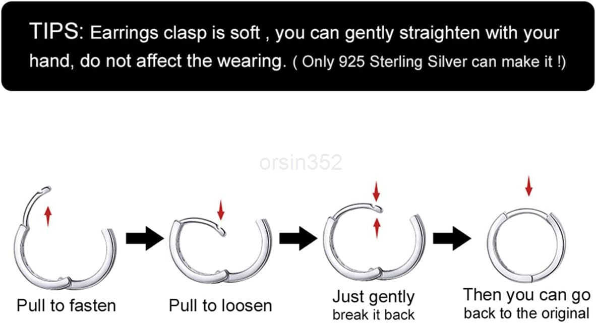 925 Sterling Silver Dangle Earrings for Women Small and Large Hypoallergenic Hoop Earrings Trendy huggie Earrings Drop Jewelry Gifts for Sensitive Ear