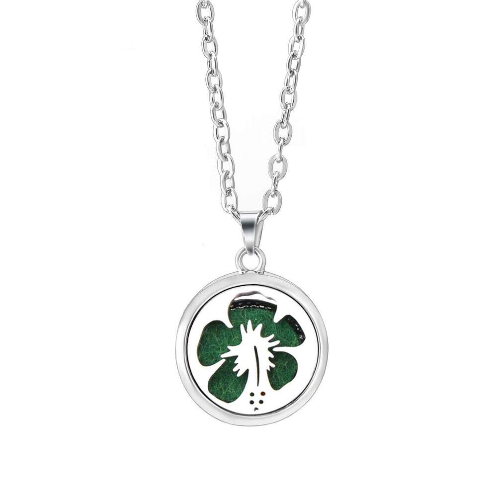 Fashion Tree of Life Aromatherapy Essential Oil Necklace Stainless Steel Diffuser Perfume Pendant Small Box Jewelry Gift